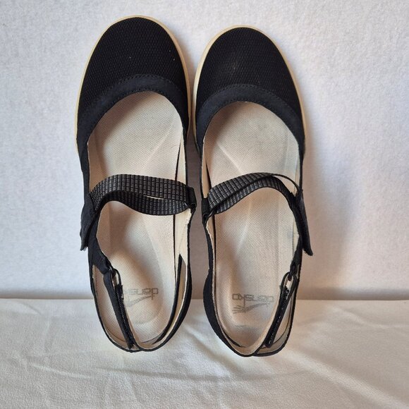 Dansko Raeann Mary Jane Sport Sandals Hook Loop Mesh Leather Black - Picture 6 of 12